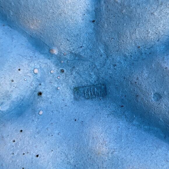 Enamel Trinket Blue Dish Leaves - Picture 7 of 11